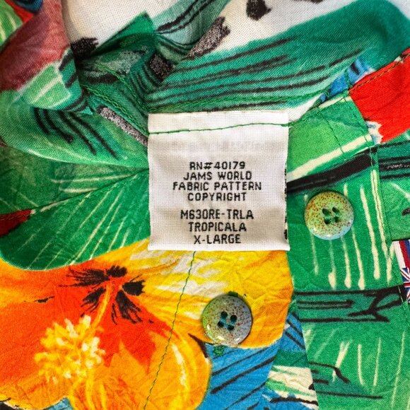 JAMS WORLD Aloha Hawaiian Short Sleeve Shirt Tropicala XL NWT - Picture 5 of 8